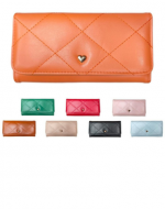 Billetera de Dama Eco Cuero Colores Surtidos x 12 Unds.