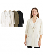 Blazer de Lino Mujer  x 16 Unds.Tallas: S / M - M / L - L/ XL - XL / XXL