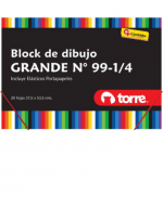 Block Dibujo Grande 99 1/4 20 Hojas Torre x 3 Unds
