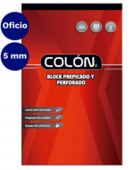 Block Prepicado Perforado Carta 5 MM 80 Hojas  Colon x 4 Unds.
