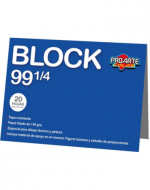 Block de Dibujo PROARTE Medio 99 1/4 20 Hojas x 3 Unds. Medidas: 53,5 x 37,5 cms aprox.