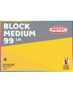 Block de Dibujo Medio 99 1/4 20 Hojas de 140 g ARTEL x 3 Unds. Medidas: 37,5 x 53,5 cm aprox.