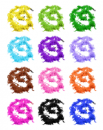 Boas de Pluma Colores Surtidos  x 6 Unds: Medida: 1.80  Metros aprox.