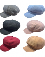 Boinas de Mujer con Visera Colores Surtidos x 6 Unds.Talla: Estándar