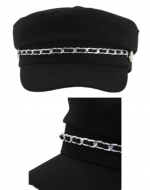 Boinas Mujer Militar Paño con Cadena x 12 Unds.