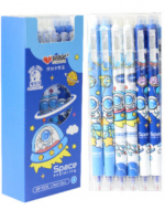 4 Set Bolígrafos Tinta Gel 0.5 MM Diseño Astronauta (1 Set Trae: 12 PCS)