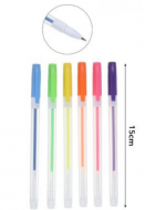 12 Set Bolígrafos Tinta Gel Colores Surtidos  (1 Set Trae: 6 PCS) Medida: 15 cm aprox.