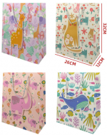 Bolsa de Regalo Animales 3D Modelos Surtidos x 12 Unds. Medida: 32 x 26 x 12 cm aprox.