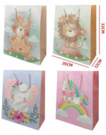 Bolsa de Regalo Infantil Modelos Surtidos x 12 Unds. Medida: 32 x 26 x 12 cm aprox.