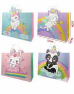 Bolsa de Regalo Animales Modelos Surtidos x 12 Unds. Medida: 32 x 26 x 12 cm aprox.