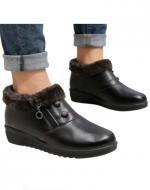Botines Eco Cuero de Mujer Color Negro x 12 Pares. Talla: 36 al 41