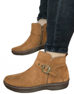 Botines de Mujer Gamuza Color Único x 6 Pares.Talla: 35 al 40