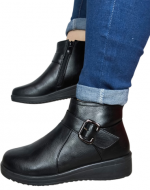 Botines Eco Cuero de Mujer Color Único x 6 Pares.Talla: 35 al 40