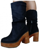 Botines de Mujer Gamuza Color Único x 8 Pares. Talla: 35 al 39