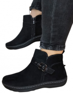 Botines de Mujer Gamuza Color Único x 6 Pares.Talla: 35 al 40