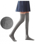 Bucanera Escolar con Lineas Color Gris x 12 Pares. Talla: Estándar