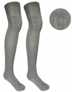 Bucaneras Escolar Color Gris con Líneas x 12 Pares. Talla: 5 - 6
