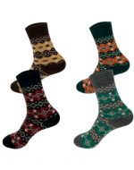 Calcetines Mujer de Lana Colores Surtidos x 12 Pares. Talla: 36 - 39