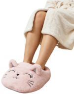 Pantufla Unisex Calienta Pies Gatito Rosado x 12 Unds.