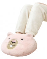 Pantufla Unisex Calienta Pies Capibara Color Rosado x 12 Unds.