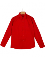 Camisa de Huaso Lisa Juvenil Color Rojo x 12 Unds. Talla: 14 - 16 - S