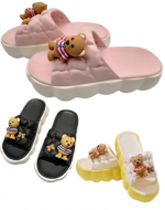 Chalas de Mujer con Osito Colores Surtidos x 24 Pares. Talla: 35 al 40