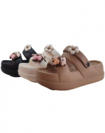 Chalas de Mujer Caritas con Flores Colores Surtidos x 24 Pares. Talla: 36 al 41