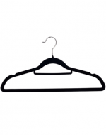 Colgador Chico de Terciopelo Color Negro x 12 Unds.