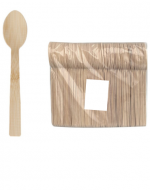 6  Set de Cuchara de Bambú . Medida : 14 cm aprox (1Set Trae: 100 PCS)