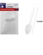 12 Set de Cuchara de Platicos. Medida:15.5 cm aprox. (1Set Trae: 20 PCS)