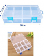 Caja Organizadora Plástica x 12 Und.Medidas: 13.5 x 20 cm aprox