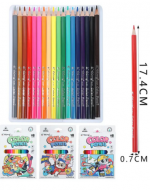 4 Caja Lápices de Colores (1 Caja Trae: 18 PCS) Medida: 17.4 cm aprox.