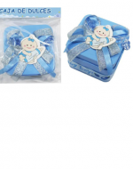 Caja de Metal para Baby Shower x12 Und. Medida: 6.5 x  6.5 x 10 cm aprox