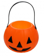 Calabaza de Plástico Color Único x 6 Unds.Medida:18 x 14 cm aprox.