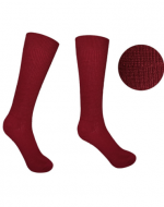 Calcetines Larga Burdeo Escolar x 12 Pares. Talla: 5 - 6 años.