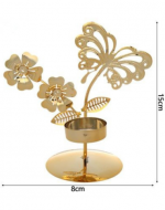 Candelabro de Metal Diseño Mariposa x 6 Unds. Medida:15 x 8 cm aprox.