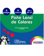 4 Carpeta Con Paño Lenci 6 Colores 6 Laminas Murano