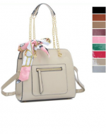 Cartera Eco Cuero con Lazo Colores Surtidos  x 6 Unds.Medida: 24 x 10  x 22 cm aprox