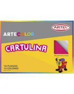 12 Sets de Cartulina de Colores ARTEL. Medidas: 26,5 x 37,5 cm aprox (1 Set Trae: 18 Unidades)