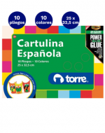 4 Set Cartulina Española Torre (1 Set Trae: 10 Hojas) Medidas: 25 x 35 cm  aprox.