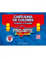 6 Set de Cartulina de Colores PROARTE. Medidas: 26,5 x 37,5 cm aprox (1 Set Trae: 18 Hojas - 17 Colores)
