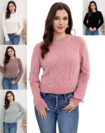 Chaleco Chenille de Mujer Colores Surtidos x 12 Unds.Talla: Estándar