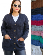 Chaleco Lana de Dama con Botones x 12 Unds.Talla: Estándar