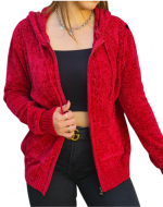 Chaleco de Dama con Cierre Chenille Colores Surtidos x 12 Unds.Talla: Estándar
