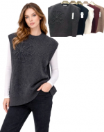 Chaleco de Mujer Sin Manga con Bordado Colores Surtidos x 12 Unds.Talla: S - M - L