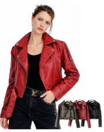 Chaqueta Eco Cuero Pre Lavada Colores Surtidos x 16 Unds.Tallas : XS - S - M - L