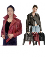Chaqueta Eco Cuero de Mujer Prelavado Colores Surtidos x 16 Unds.Talla: XS - S - M - L