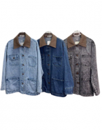Chaqueta Jeans Prelavado Colores Surtidos x 12 Unds.Talla:  S/ M - L/ XL