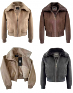 Chaqueta de Mujer Interior Piel Colores Surtidos x 12 Unds.Talla: S - M - L - XL