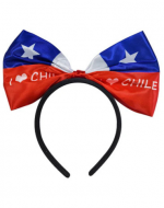 Cintillo Lazo Bandera de Chile x 6 Unds. Medida: 22 x 21cm aprox.